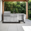 European Style Modular SS304 Stainless Steel Outdoor Kitchen BBQ Island Corrosion Preventive