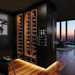 Emergency Power Backup Stainless Steel Freestanding Wine Storage Cabinet For Guest Room