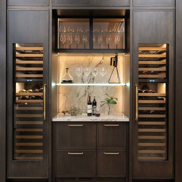 UV Filter Stainless Steel Freestanding Wine Storage Cabinet For Basement With Anti-fingerprint