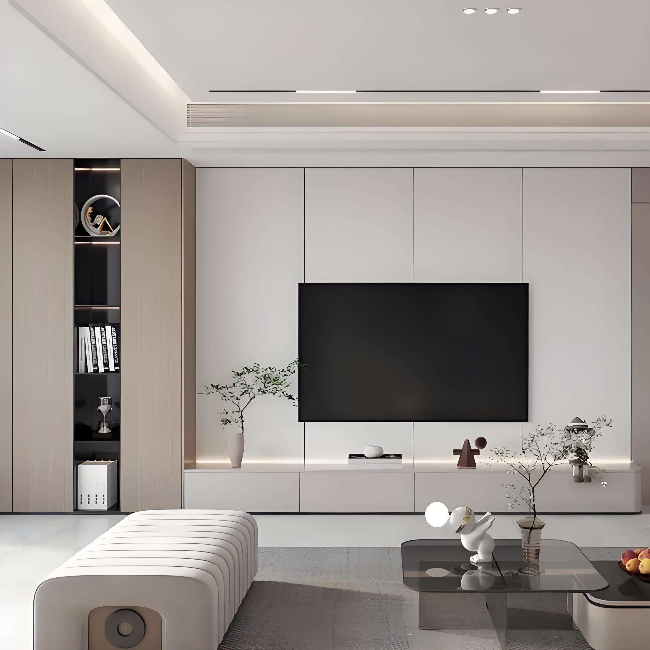 For Living Room Wide Top Stainless Steel TV Cabinet Floor Standing