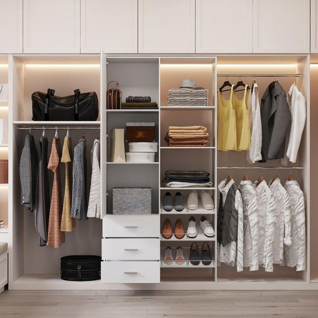 Anti-scratch Finish Walk-in Stainless Steel Wardrobe For Home Bedroom