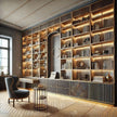Built-in Stainless Steel Bookshelf With Corrosion-resistant Coating For Humid Areas