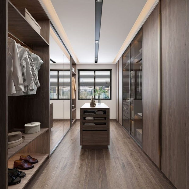 Shelf Dividers Walk-in Stainless Steel Wardrobe Cabinet For Guest Dressing Room