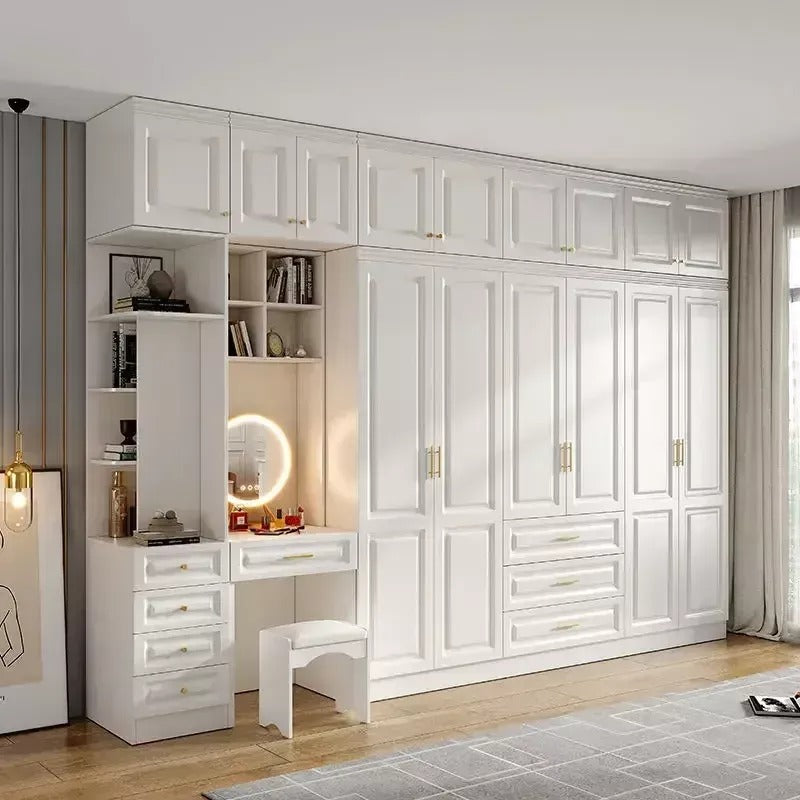 Dust-proof Design Combination Stainless Steel Wardrobe For Apartment Bedroom