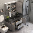 Mildew Proof Wall Hung SS304 Stainless Steel Bathroom Vanity With Medicine Cabinet For Washrooms