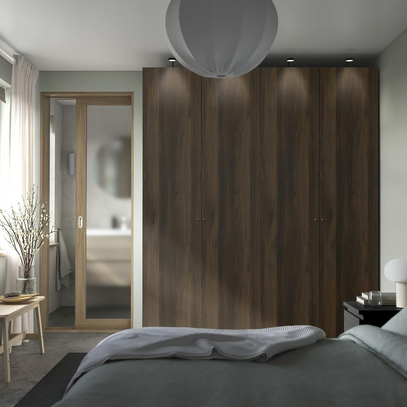 Anti-fingerprint Finish Built-in Stainless Steel Wardrobe For Master Bedroom
