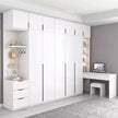Mirror Panel Combination Stainless Steel Wardrobe For Home Bedroom