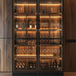 Dual Fan Circulation 304 Stainless Steel Freestanding Wine Cabinet For Dining Room
