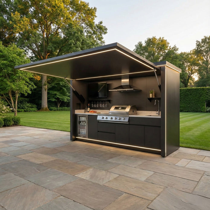 Introducing New Product SS304 Stainless Steel Outdoor Kitchen Shed Recycle Materials