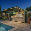 European Style Stainless Steel Outdoor Kitchen With Electric Door Shed Corrosion Preventive