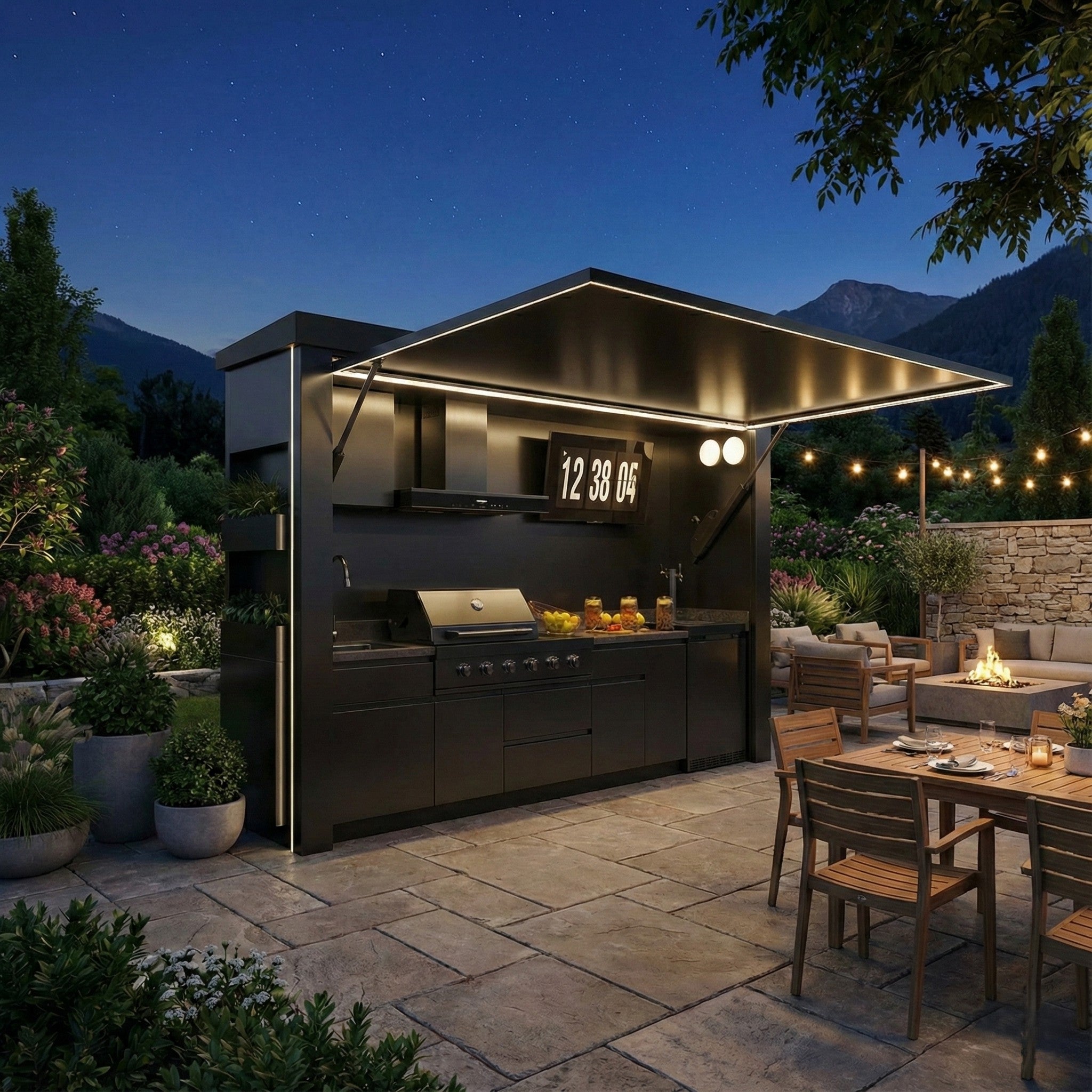 Ideal Courtyard Addition 304 Stainless Steel Outdoor Kitchen Pod
