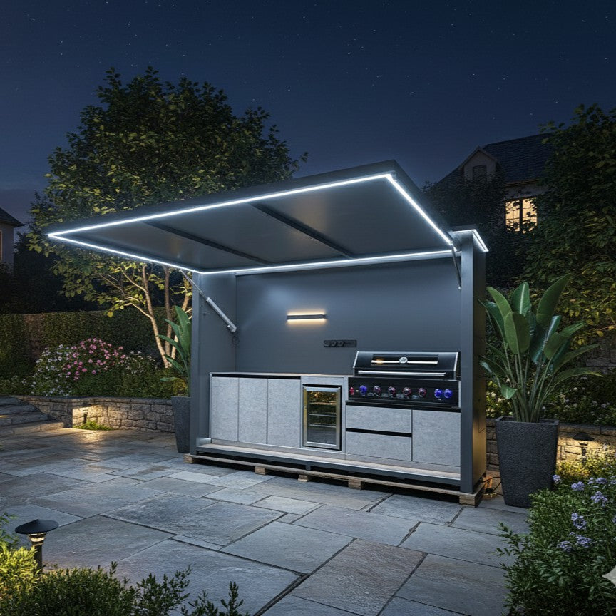 Transform Your Patio Stainless Steel Outdoor Kitchen With Shed