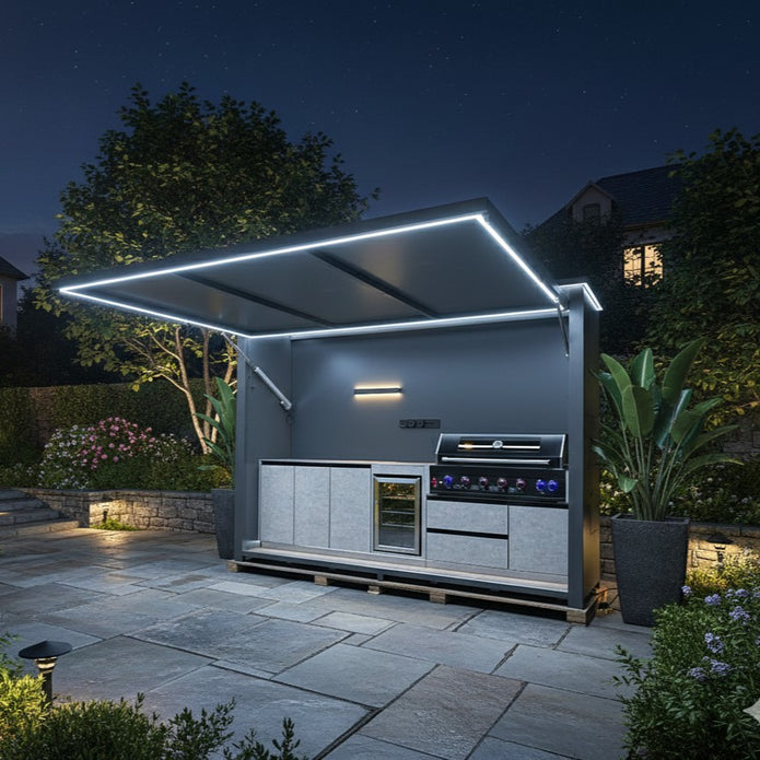 Transform Your Patio Stainless Steel Outdoor Kitchen With Shed