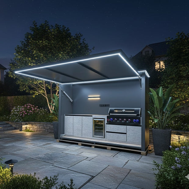Transform Your Patio Stainless Steel Outdoor Kitchen With Shed