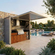 Featuring Built In Sink SS304 Stainless Steel Outdoor Kitchen With Electric Door Shed