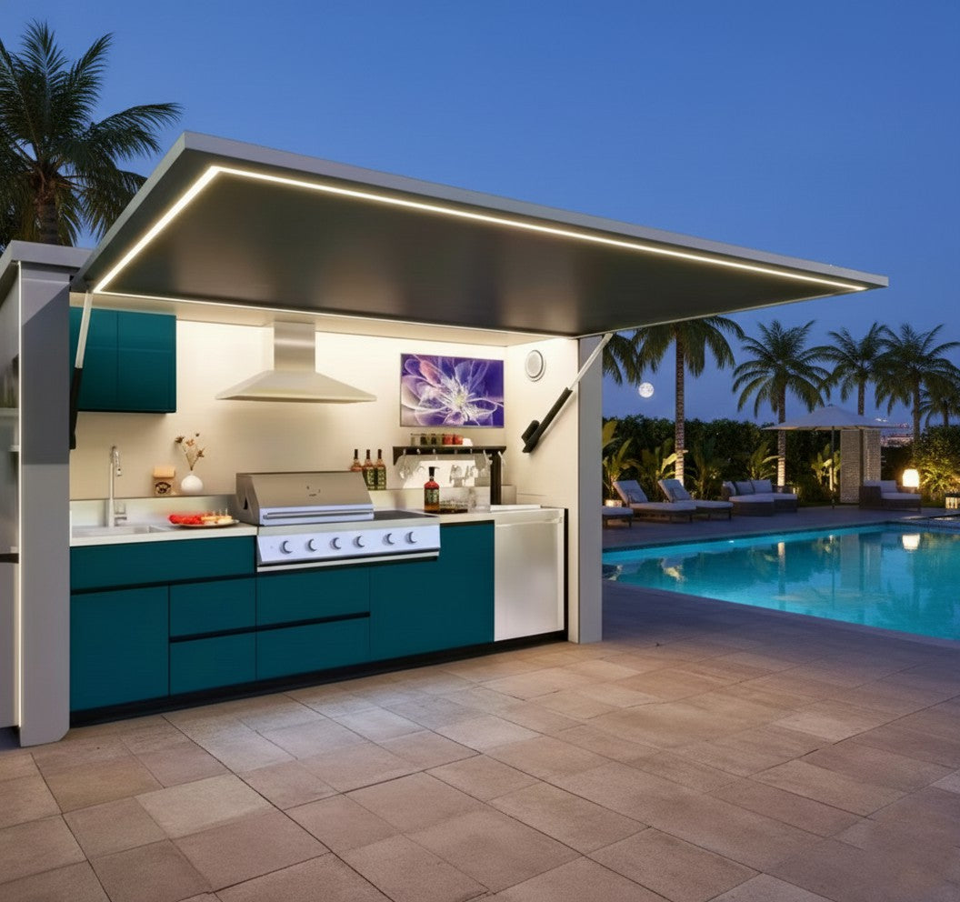High End Package Stainless Steel Outdoor Kitchen With Shelter