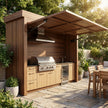 Large American Fridge SS304 Stainless Steel Outdoor Kitchen Shed Set