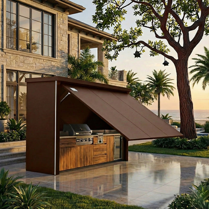 Safety Certified Accessories Stainless Steel Outdoor Kitchen With Shed