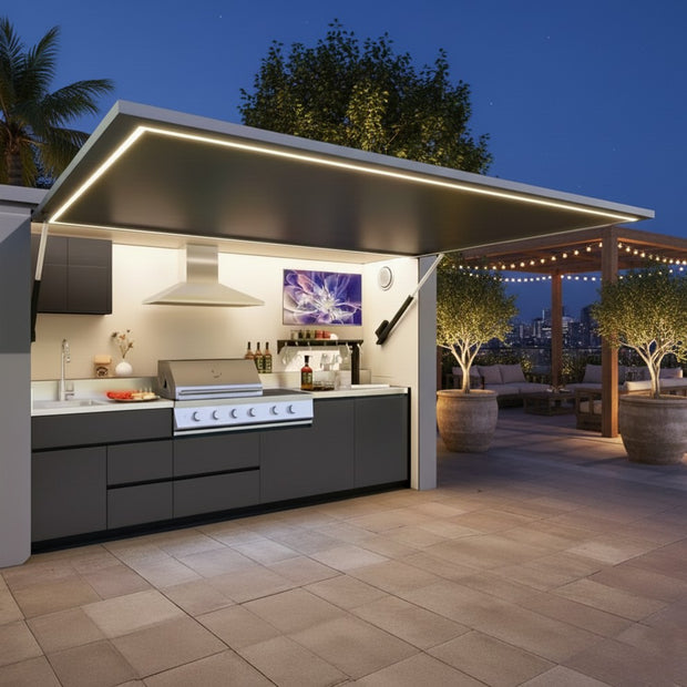 Wholesale Available Premium SS304 Stainless Steel Outdoor Kitchen With Closable Shed