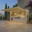 Modern OEM Solution Stainless Steel Outdoor Kitchen With Electric Door Shed Weatherproof