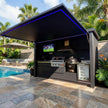 European Design 304 Stainless Steel Outdoor Kitchen With Shelter Antibacterial Surfaces