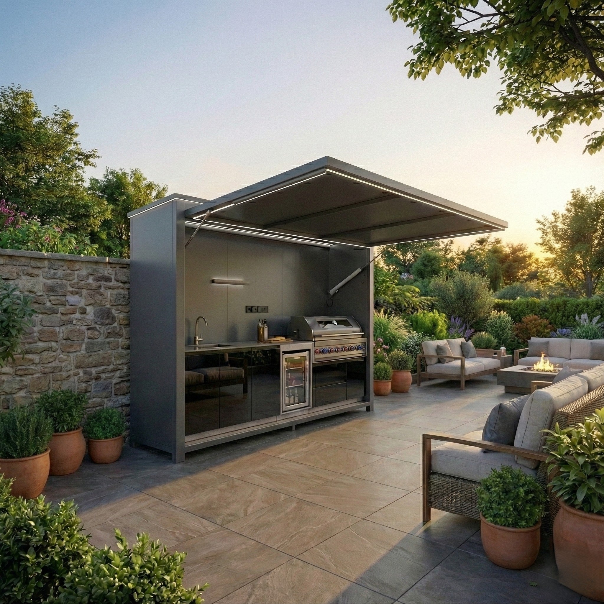 New Design Launch Stainless Steel Outdoor BBQ Kitchen Pod Environmental Protection