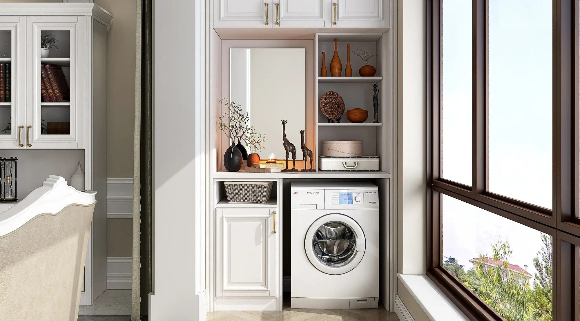 Rustproof Stainless Steel Balcony Cabinet - Lockable Weather-Resistant Storage