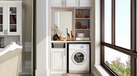 Rustproof Stainless Steel Balcony Cabinet - Lockable Weather-Resistant Storage